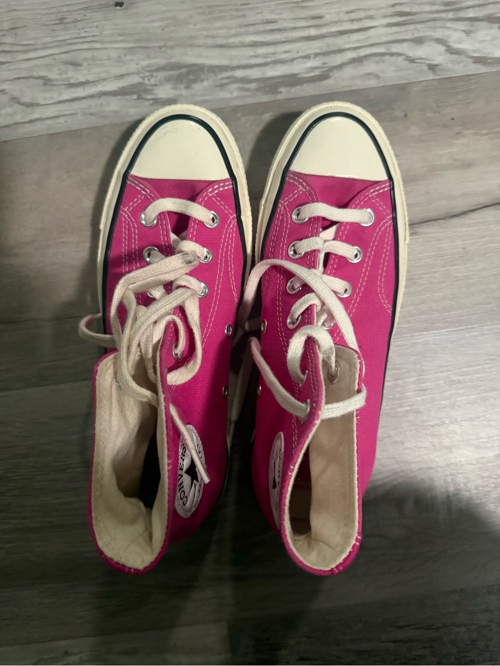 Converse Women’s Hot Pink High-Top Canvas Sneakers